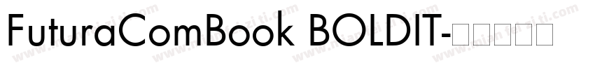 FuturaComBook BOLDIT字体转换
